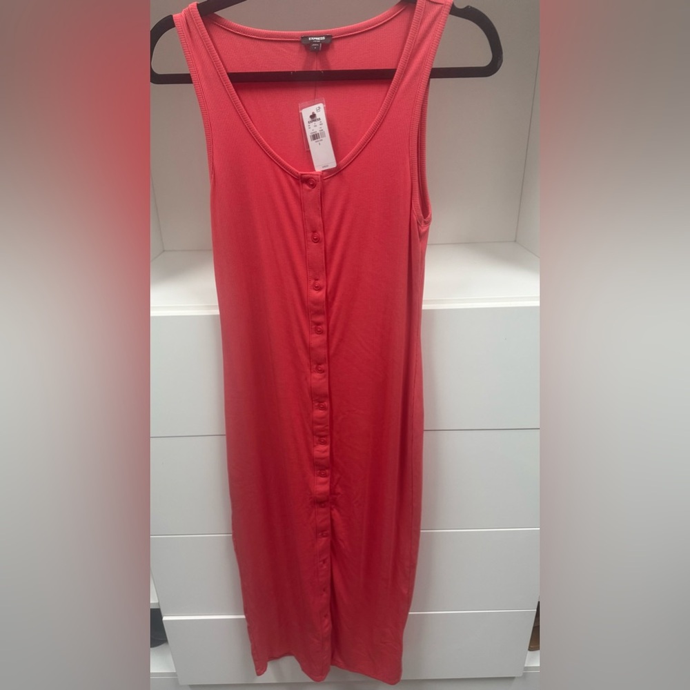 Express Women's Sleeveless Button-Down Dress